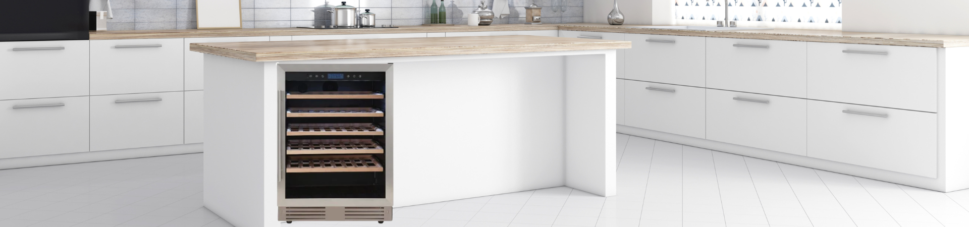 מקרר יין 51 בקבוקים STEEL PRO KWS-51IX